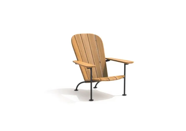 Skargaarden Böste loungestol teak rustfrit stål