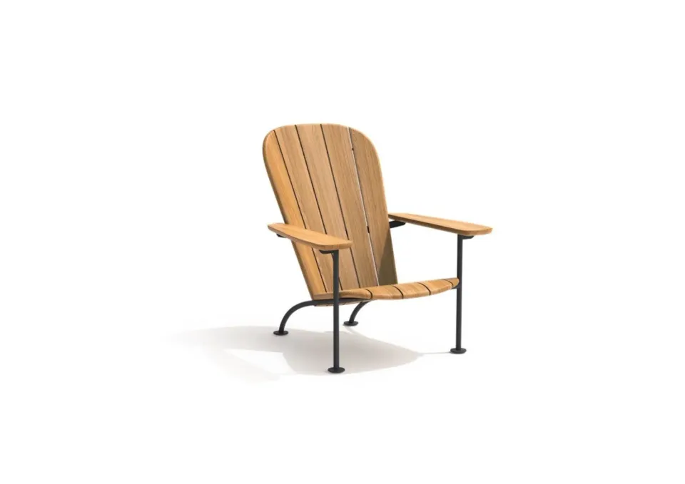 Skargaarden Böste loungestol teak rustfrit stål