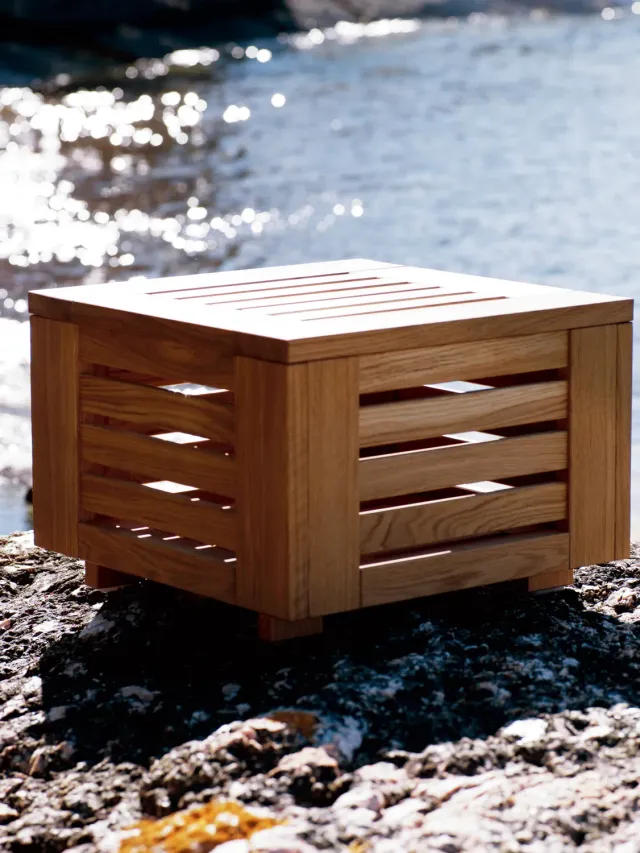 Skargaarden Skanör sidebord teak aftagelig plade
