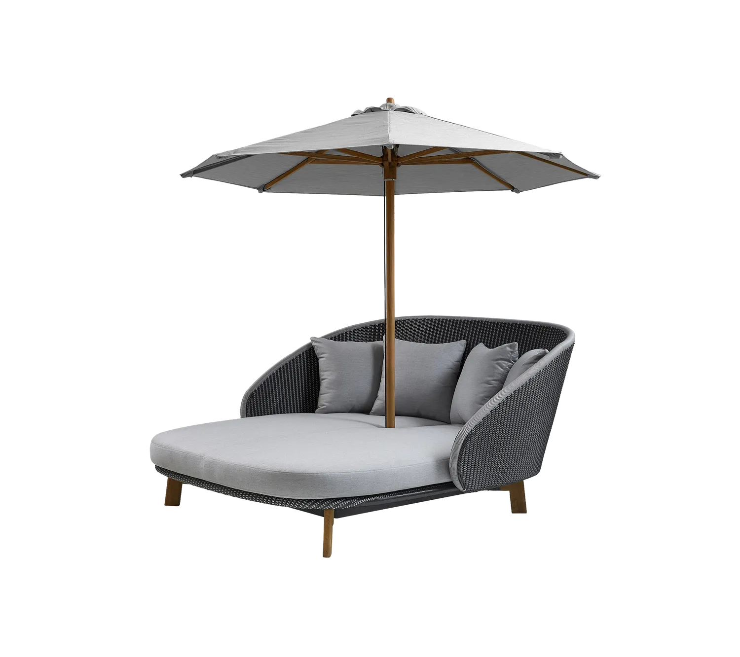 Cane-Line Classic Peacock parasol teak snoretræk