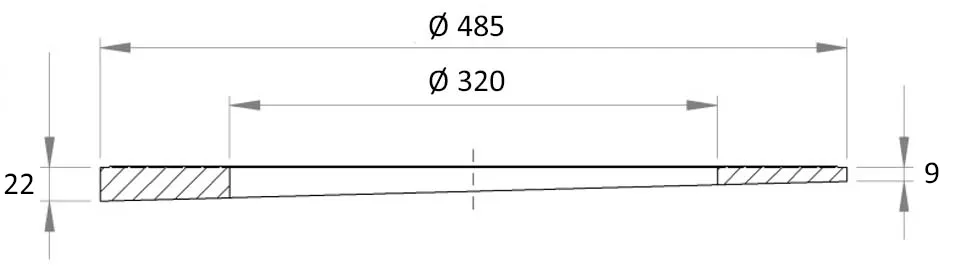 DUTRA Pelring Ø315 9-22 mm genbrugsplast