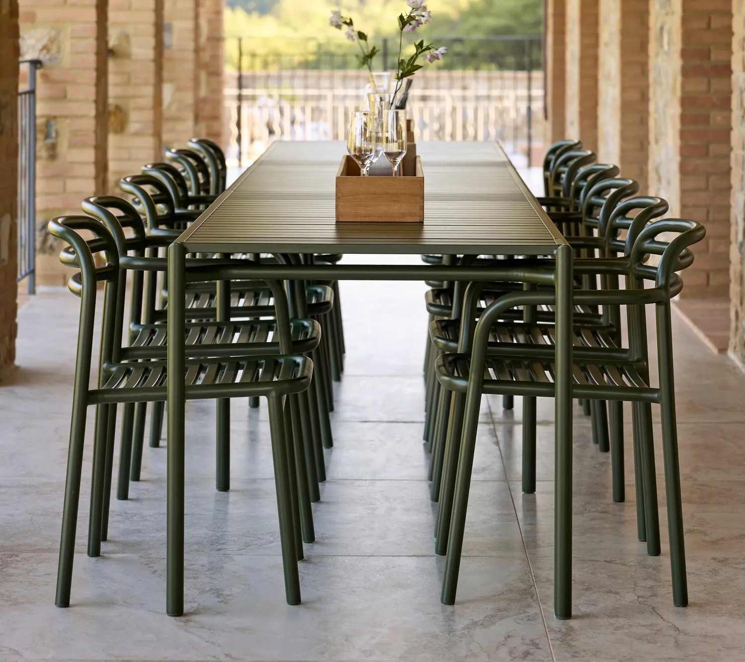 Cane-Line Bliss tillægsplade dark green aluminium