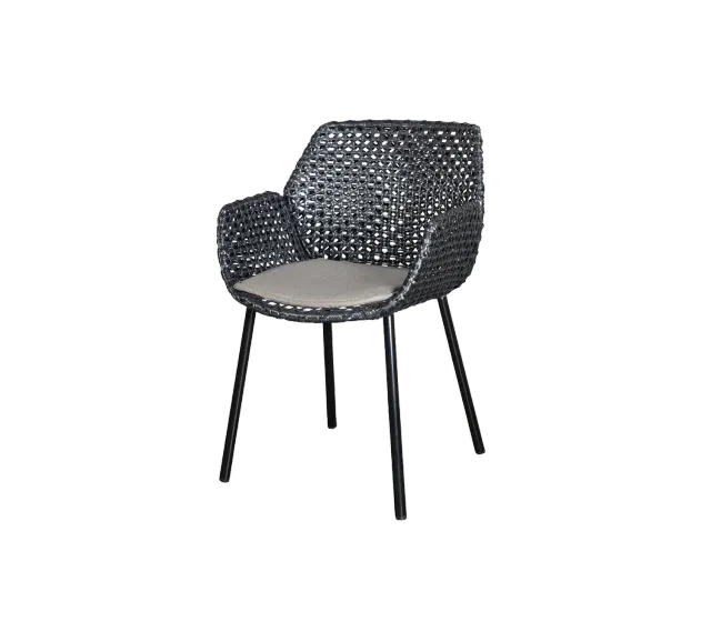 Cane-Line Vibe stol black graphite udendørs spisestol