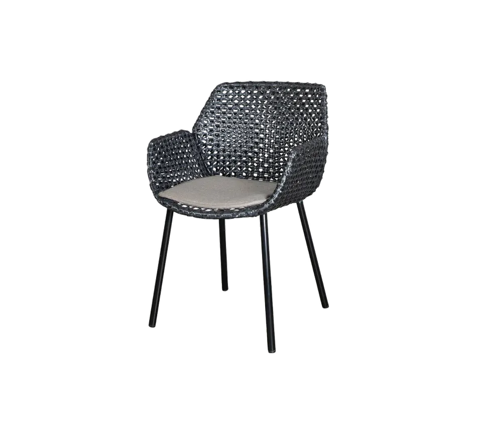 Cane-Line Vibe stol black graphite udendørs spisestol