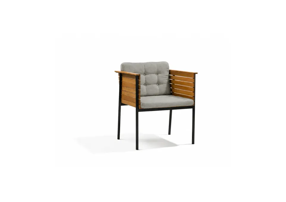 Skargaarden Häringe Armchair lænestol sort/grå teak