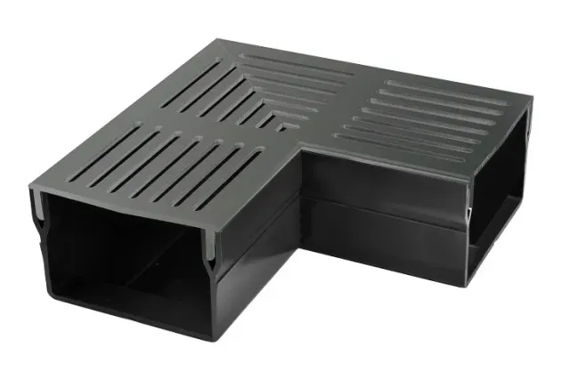DUTRA STAR-Drain hjørnestykke 100x50 linjedræn sort
