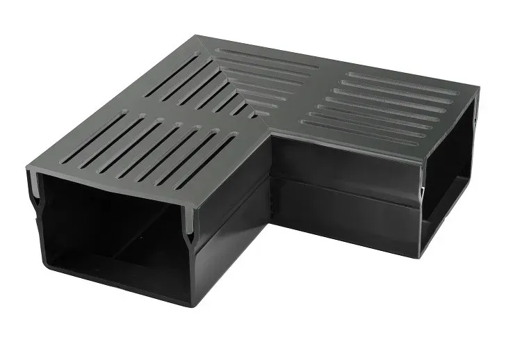 DUTRA STAR-Drain hjørnestykke 100x50 linjedræn sort