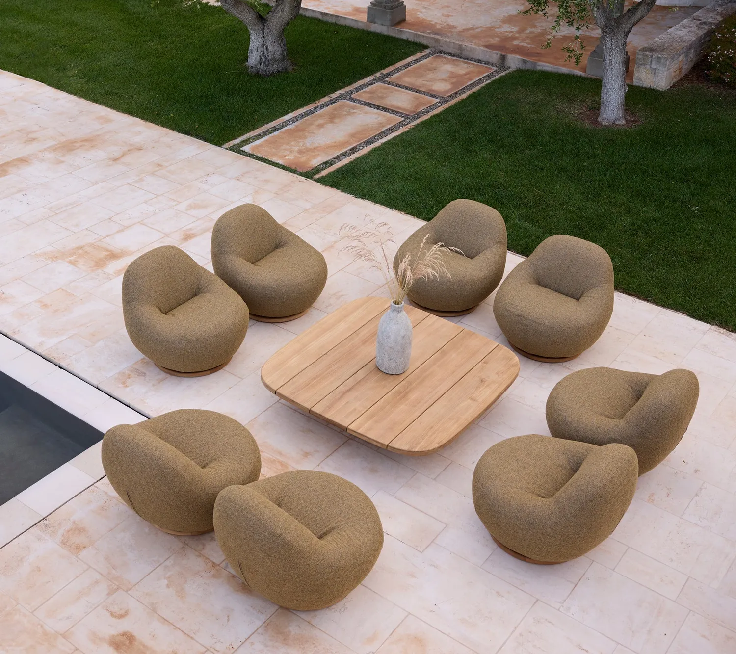 Cane-Line Gem loungestol teak sand AirTouch udendørs