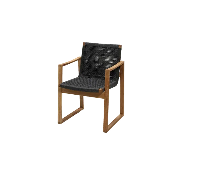 Cane-Line Endless stol Dark grey Soft Rope teak