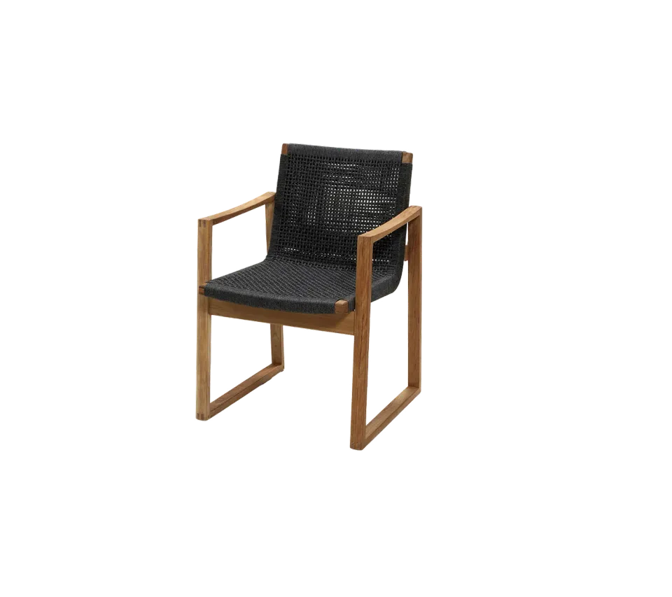 Cane-Line Endless stol Dark grey Soft Rope teak