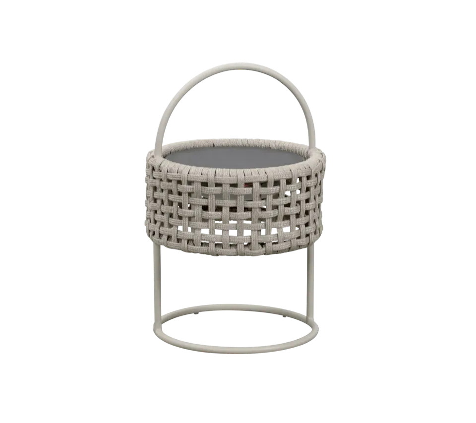 Cane-Line Illusion lampe mørkegrå Soft Rope solar