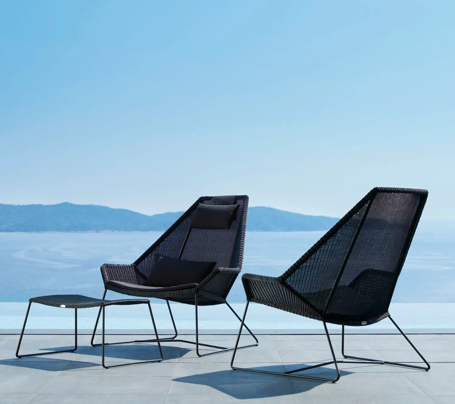 Cane-Line Breeze highback stol sort vejrbestandig
