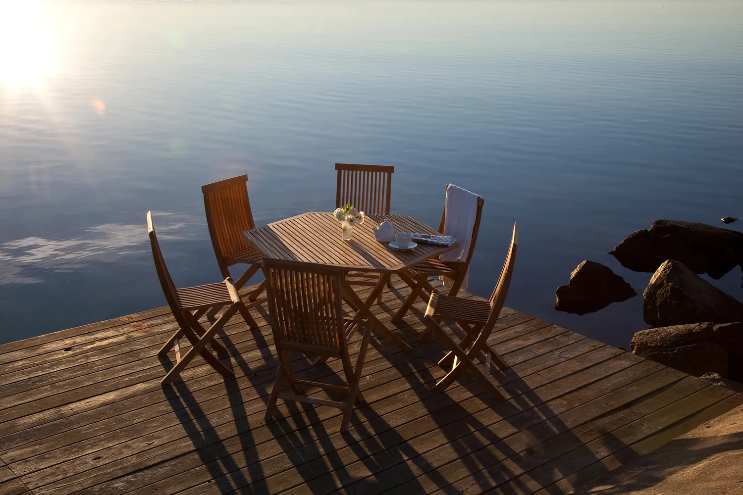 Skargaarden Viken havestol teak foldbar klassiker