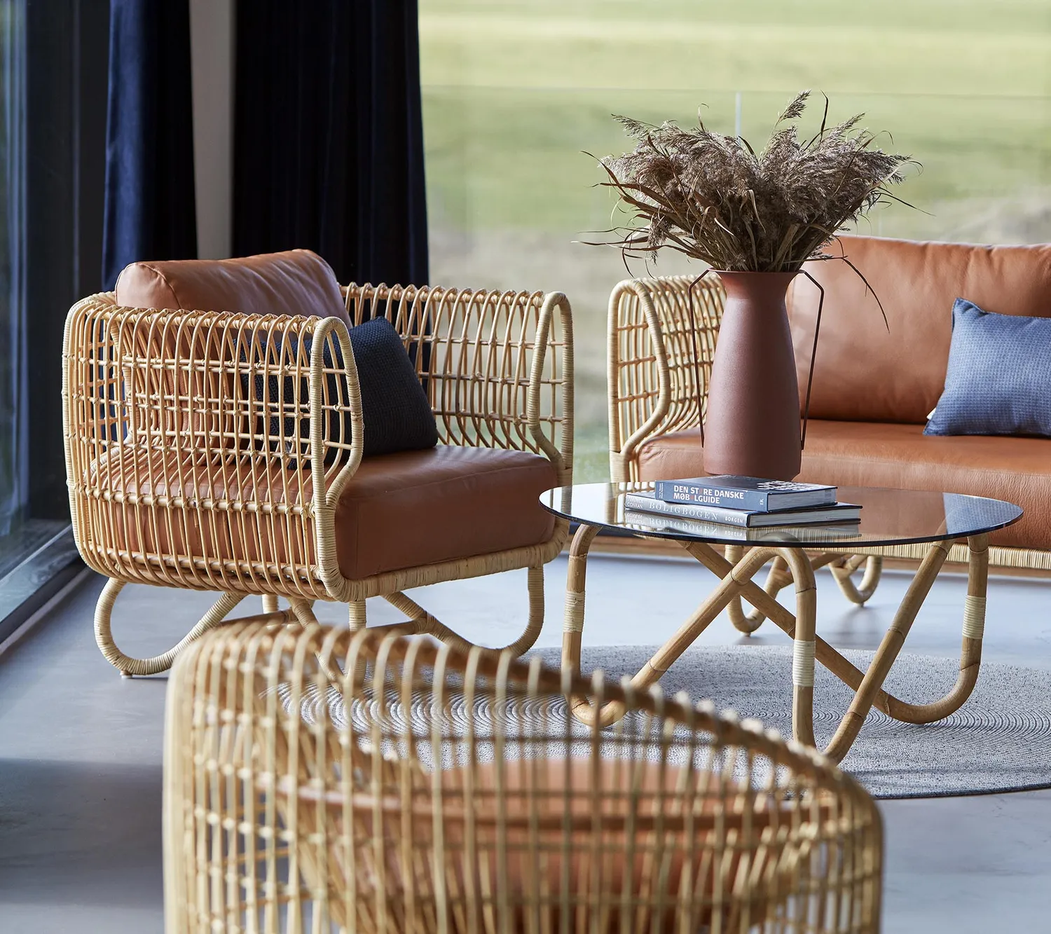 Cane-Line Nest round stol natural rattan