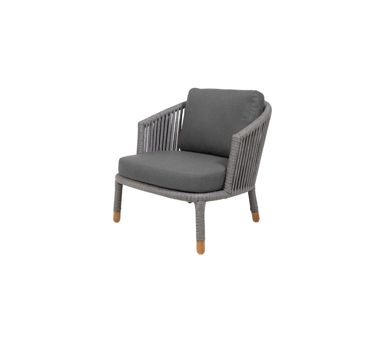 Cane-Line Moments hyndesæt loungestol light grey indoor