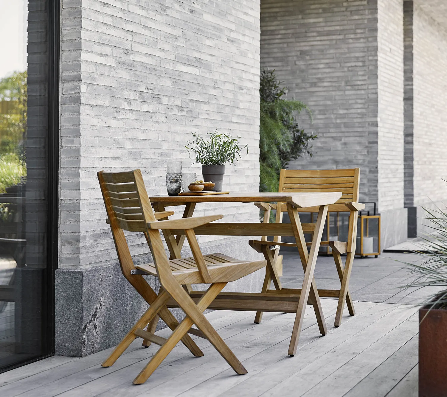 Cane-Line Flip klapbord lille teak