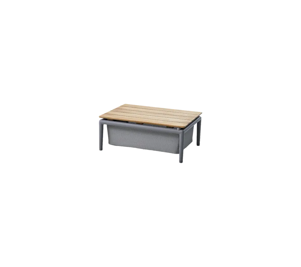 Cane-Line Conic Box bord teak grå sidebord opbevaring