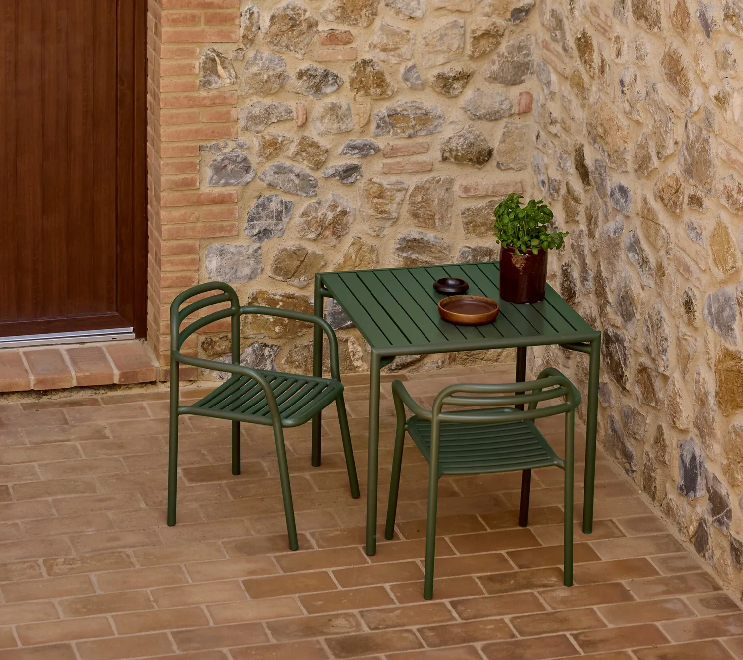 Cane-Line Bliss spisebord 80x80 cm sand aluminium