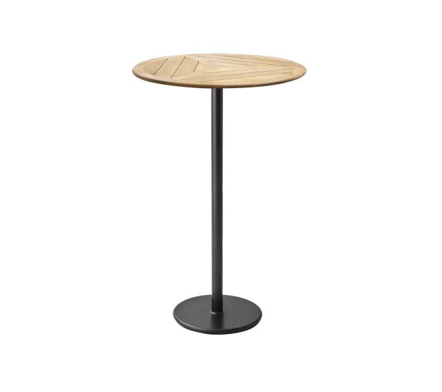 Cane-Line Go barbord dia 80 cm Lava grey aluminium