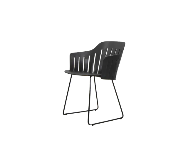 Cane-line Choice stol med meder Black genanvendt plast