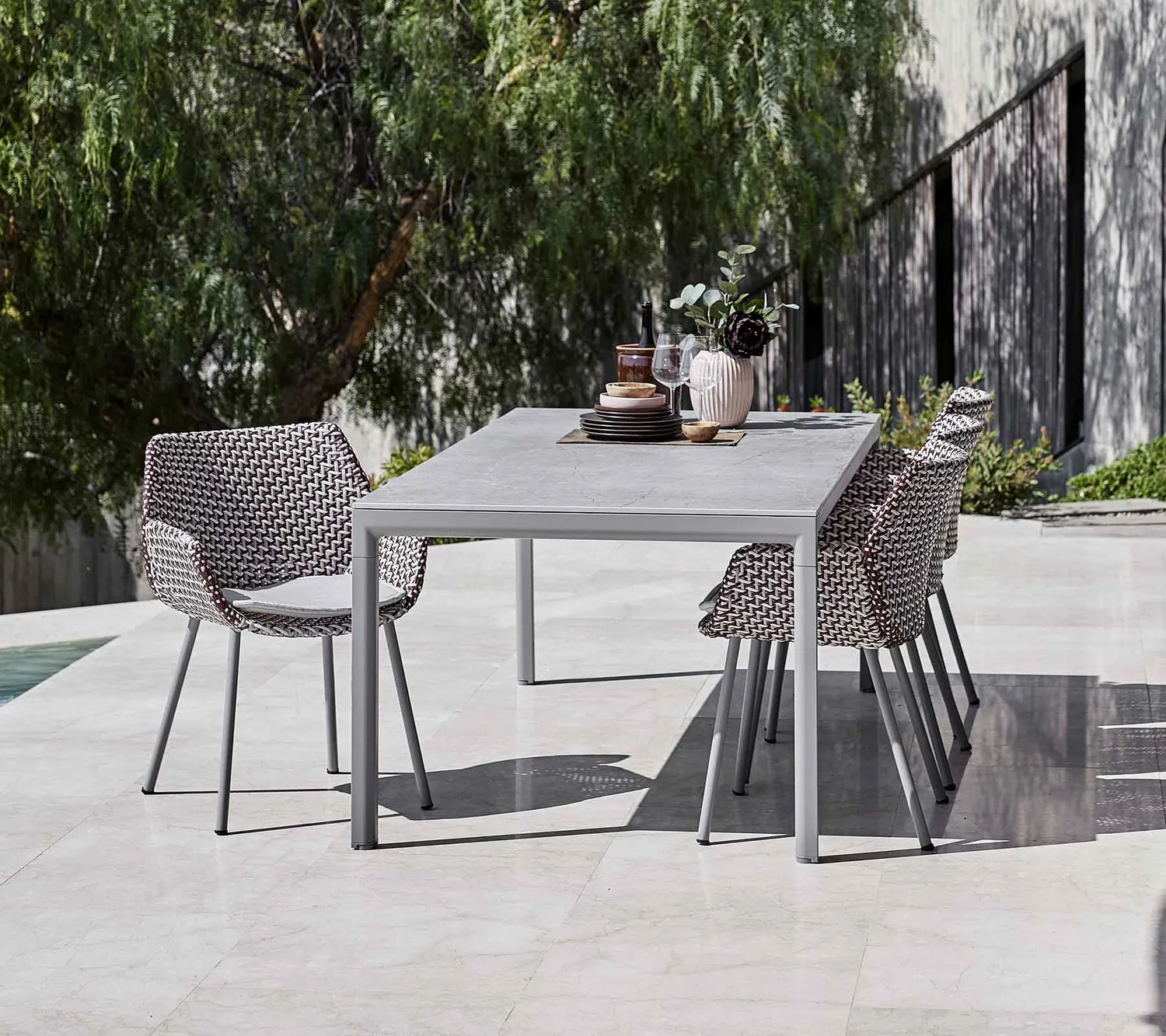 Cane-Line Vibe stol black graphite udendørs spisestol