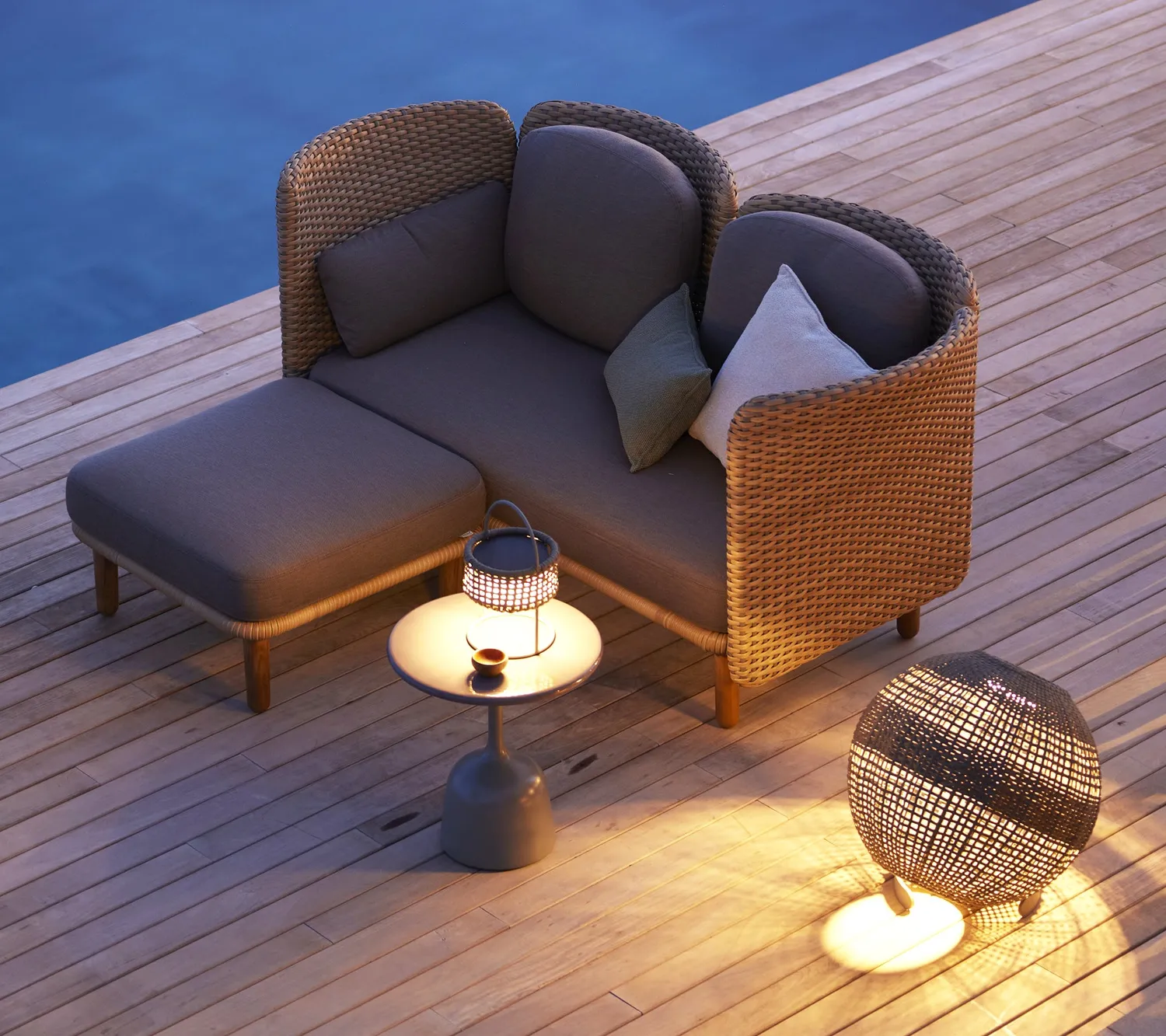 Cane-Line Arch enkelt modul natural taupe lounge