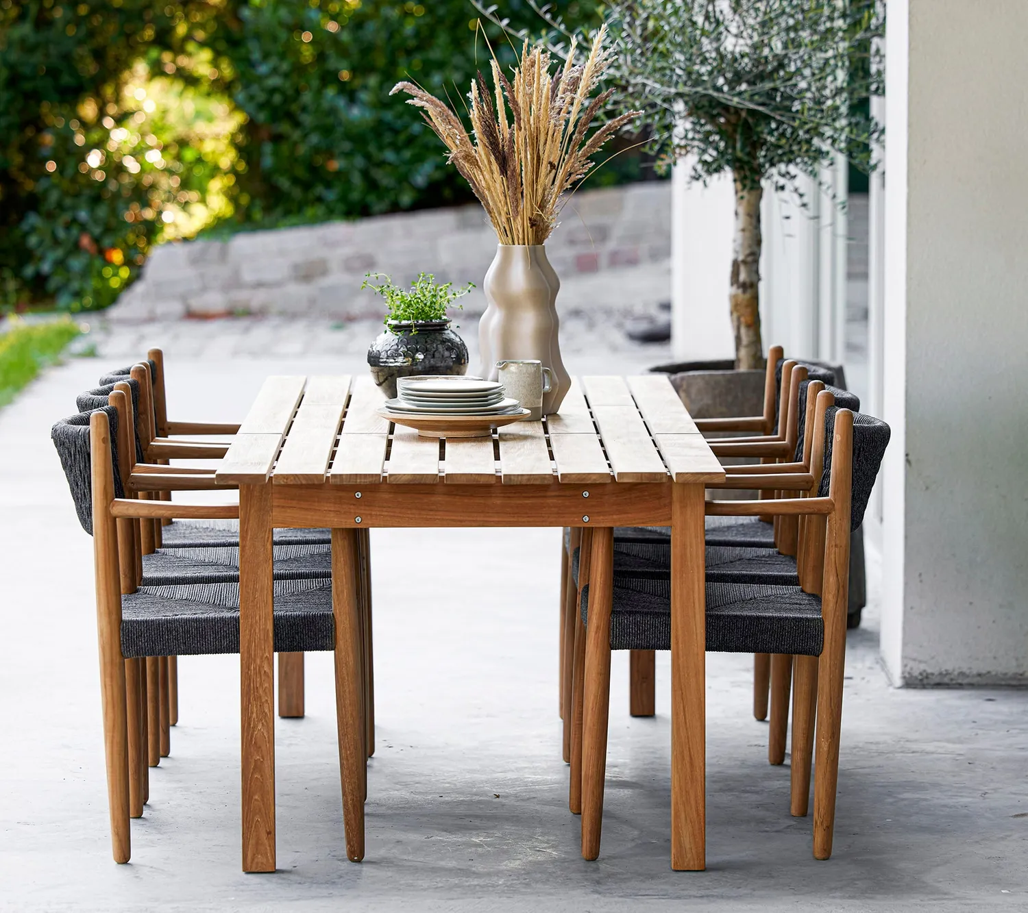 Cane-Line Royal spisebordsstol teak mørkegrå