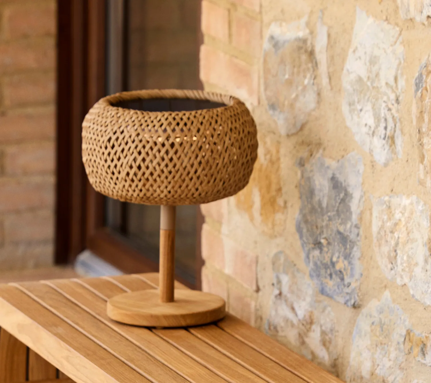 Cane-Line Illusion Glow bordlampe lille natural solcelle