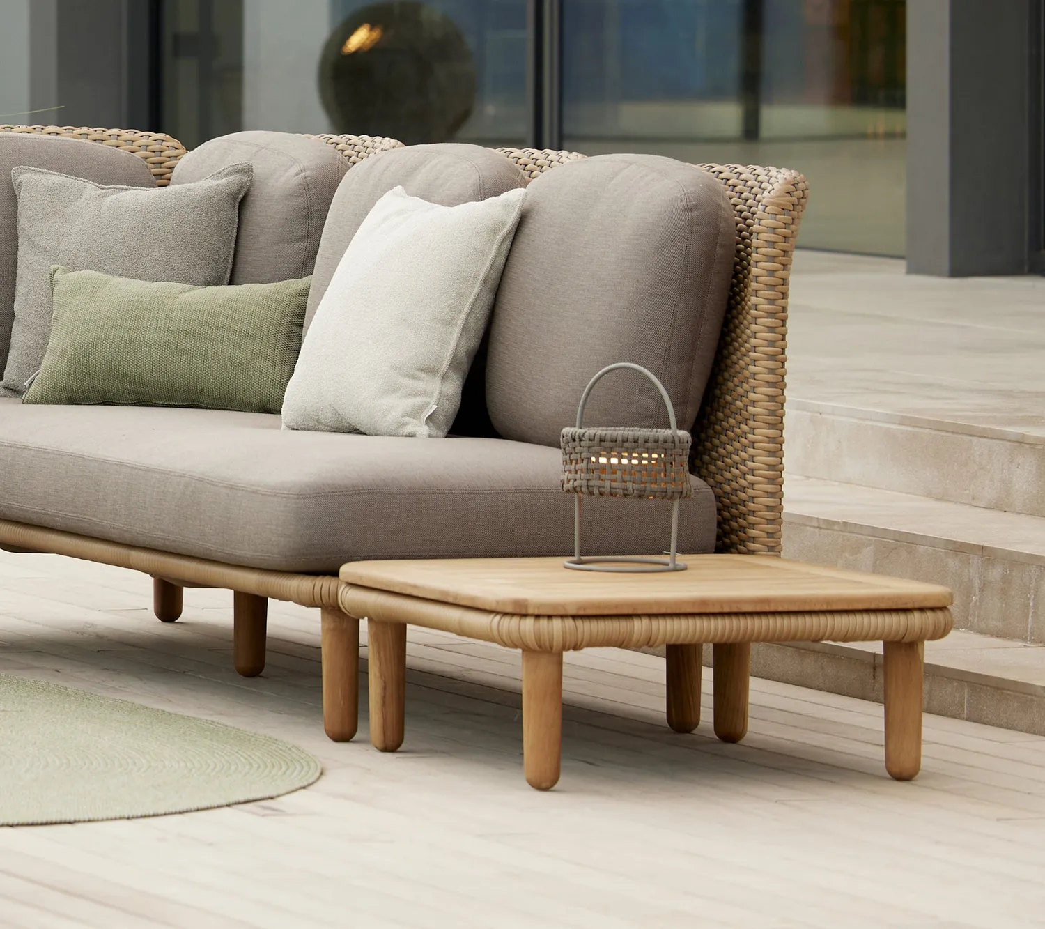Cane-Line Arch sofabord teakplade natural firkantet