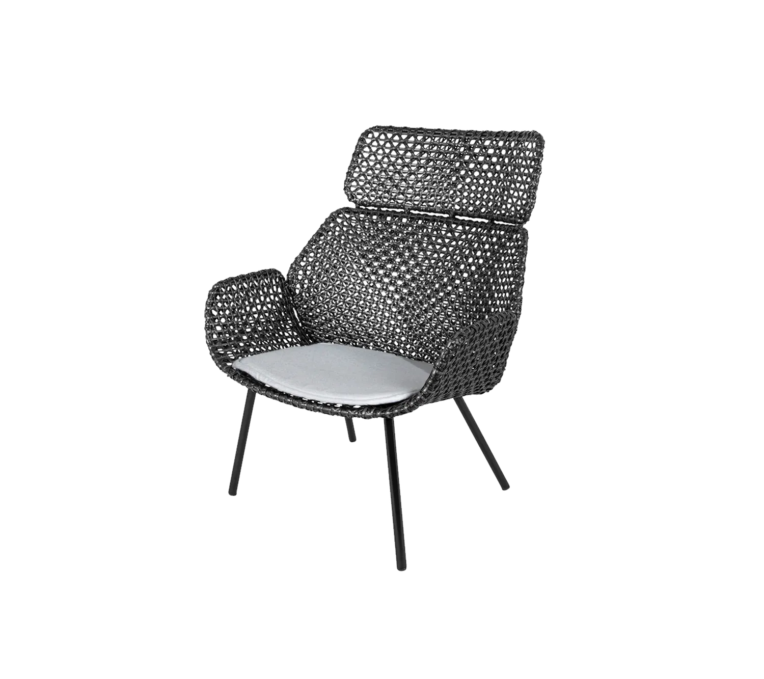 Cane-Line Vibe highback stol Black graphite flet