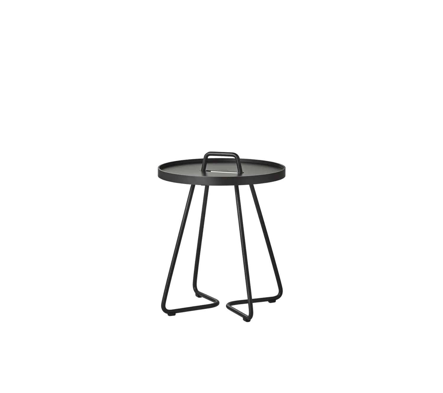 Cane-Line On-the-move mini sidebord Black aluminium