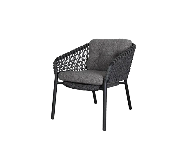 Cane-Line Ocean loungestol Dark grey Soft Rope