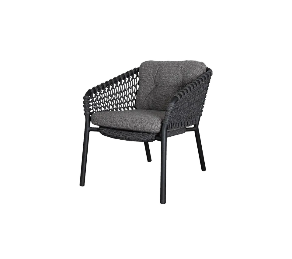 Cane-Line Ocean loungestol Dark grey Soft Rope