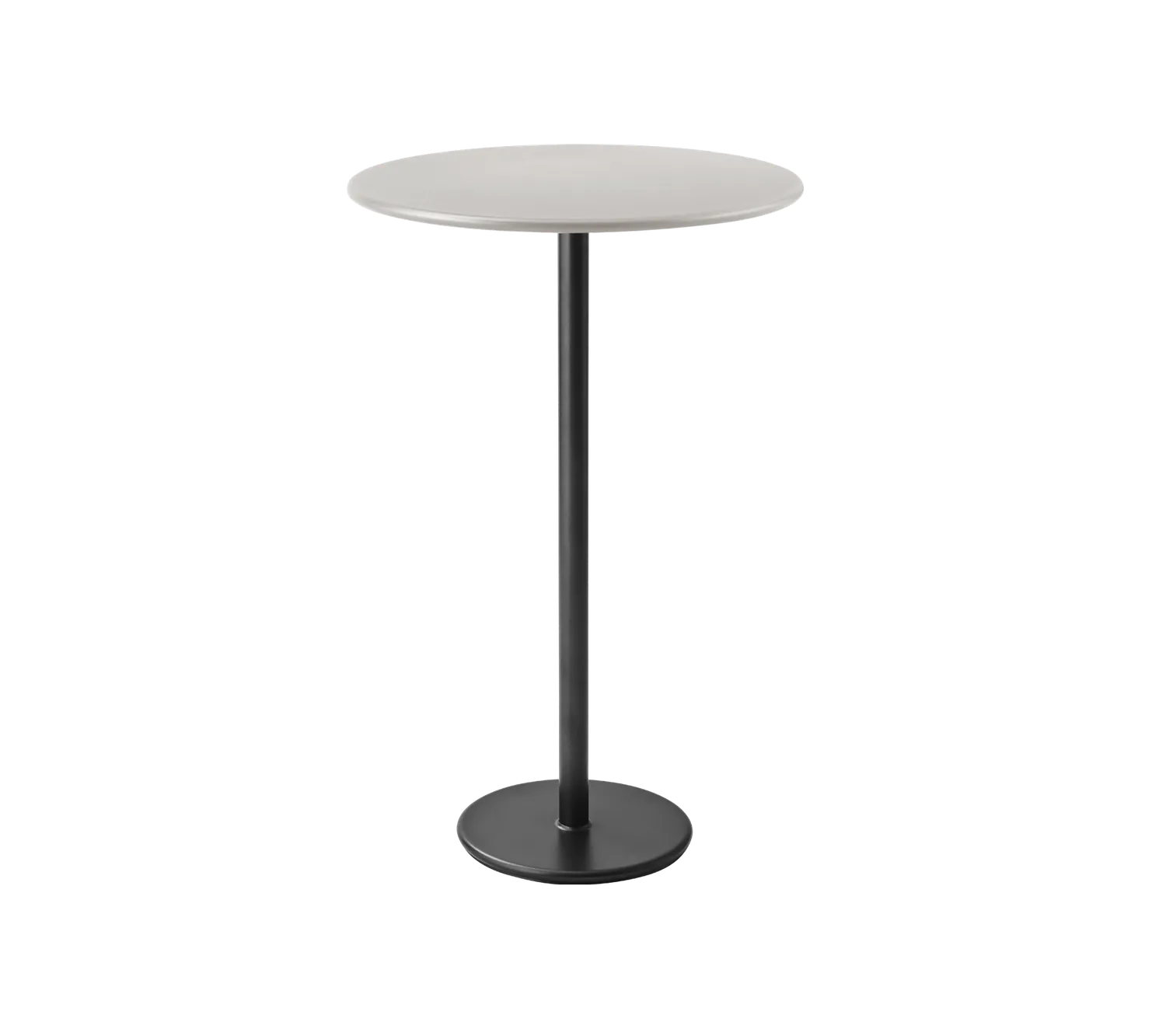 Cane-Line Go barbord dia 80 cm Lava grey aluminium