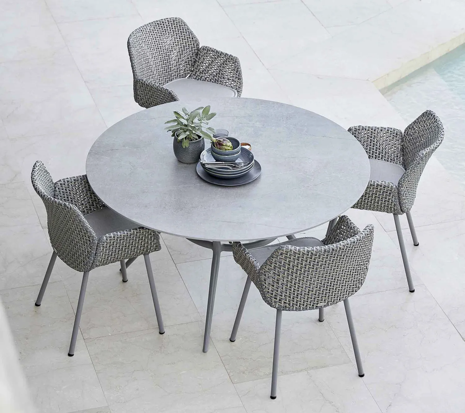 Cane-Line Vibe stol black graphite udendørs spisestol