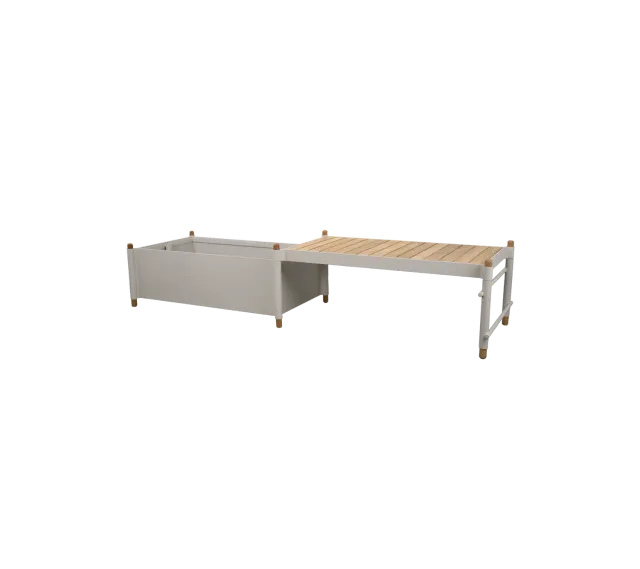 Cane-Line Sticks bænk teak lava grey plantekasse