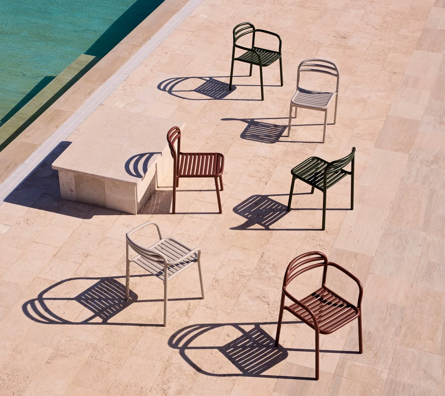 Cane-Line Bliss stol dark green aluminium stabelbar