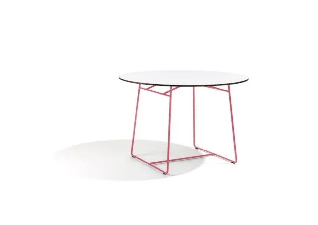 Skargaarden Resö spisebord 100 cm pink rundt stål