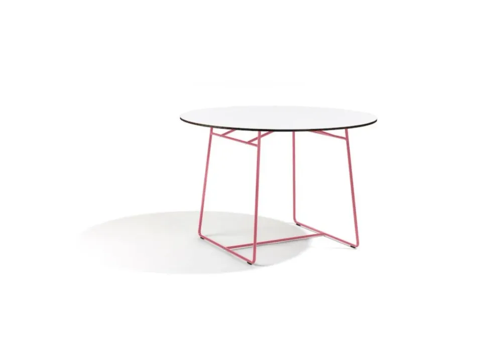 Skargaarden Resö spisebord 100 cm pink rundt stål