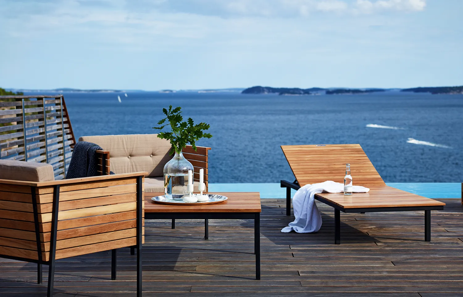 Skargaarden Häringe loungestol Heather Grey teak