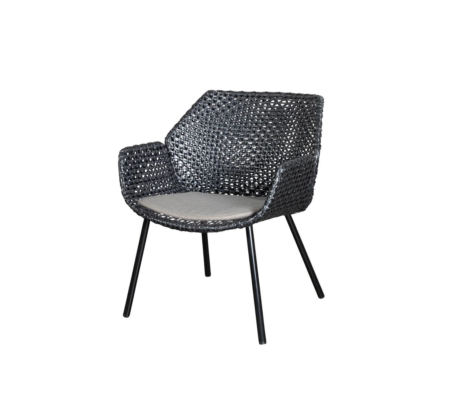 Cane-Line Vibe hynde dark grey loungestol