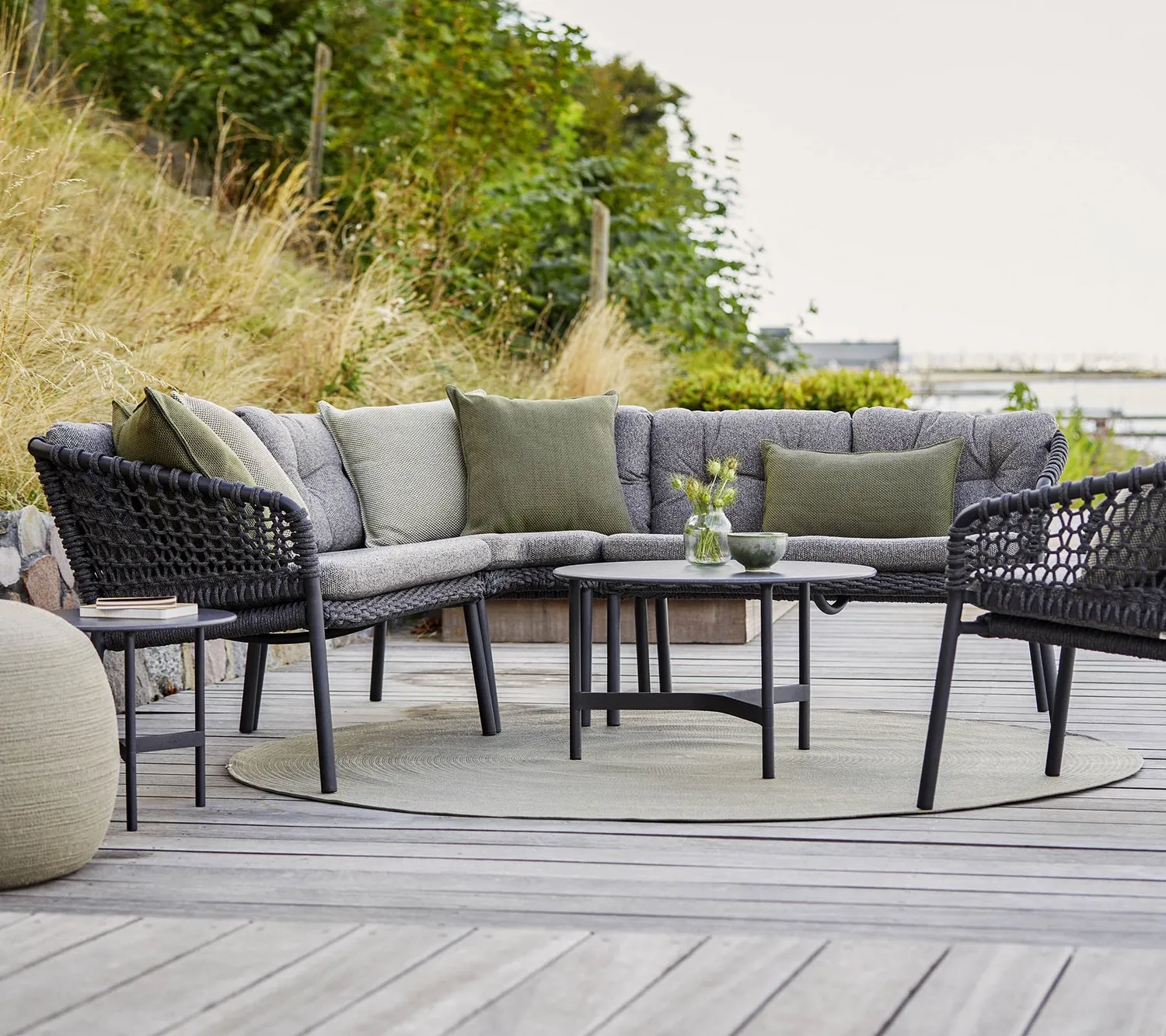 Cane-line Ocean 2-pers sofa venstre modul Dark grey
