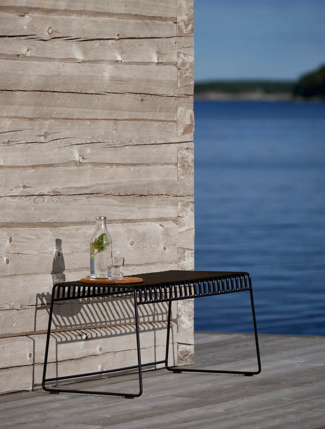 Skargaarden Resö bænk hvid i stål