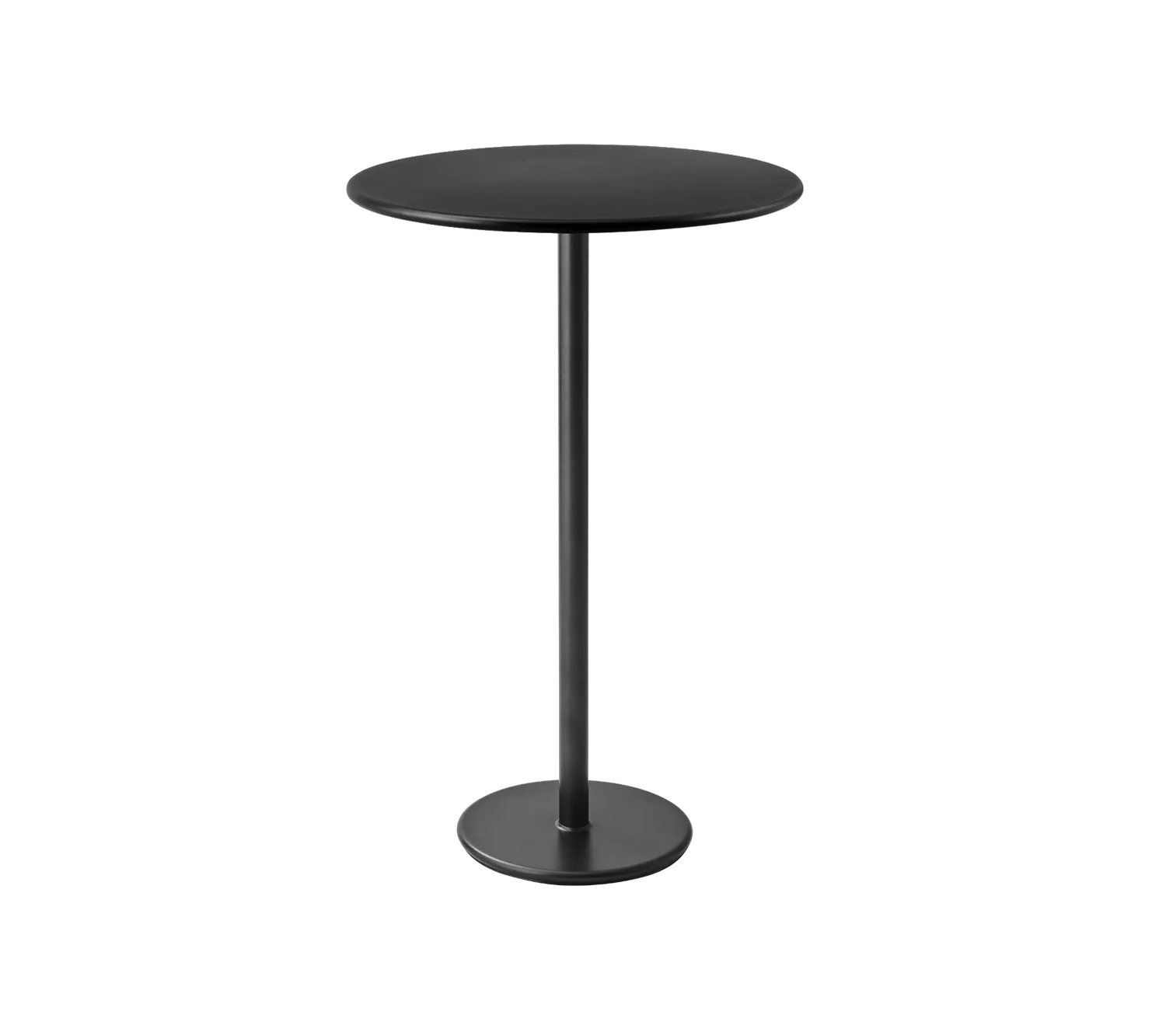 Cane-Line Go barbord dia 80 cm Lava grey aluminium