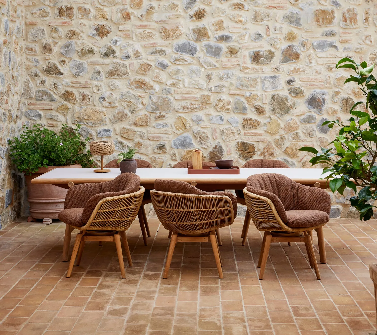 Cane-Line Stay stol drejestol natur teak sand