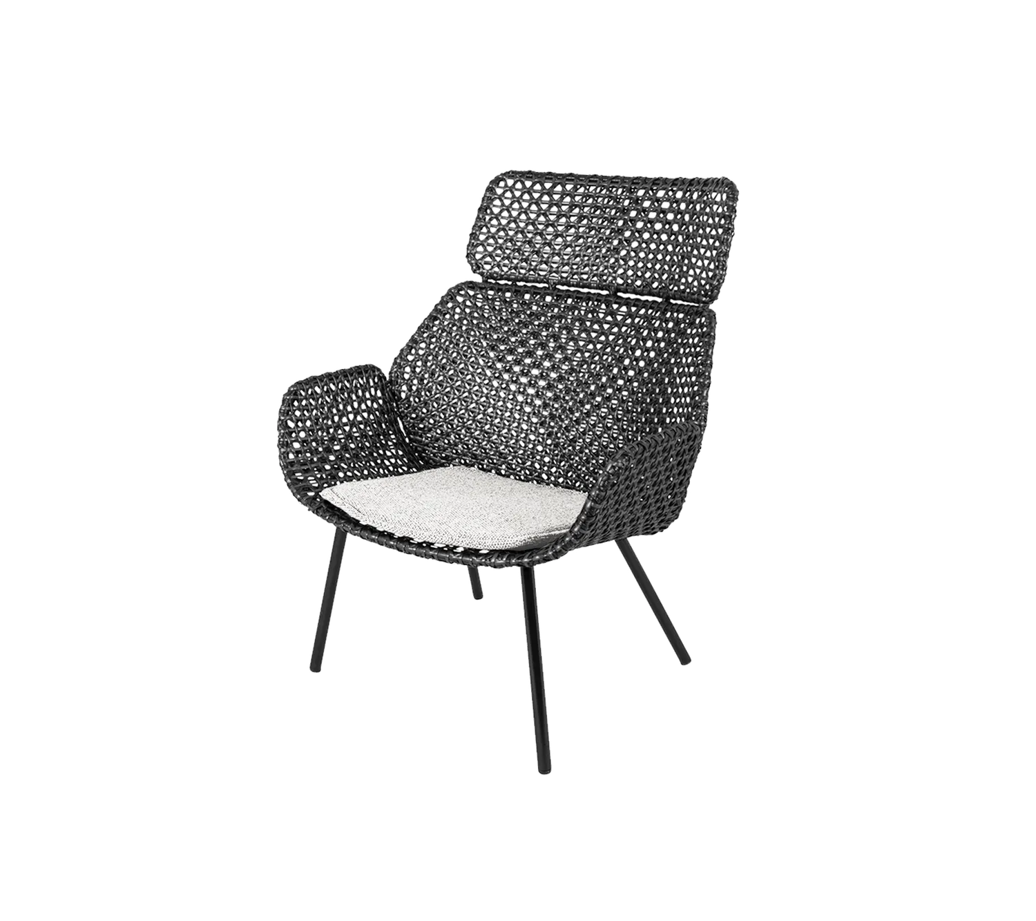 Cane-Line Vibe highback stol Black graphite flet