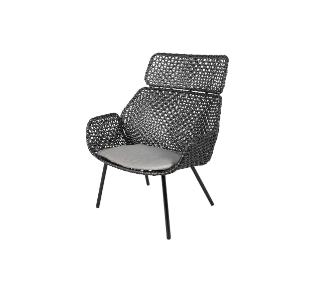 Cane-Line Vibe highback stol Black graphite flet