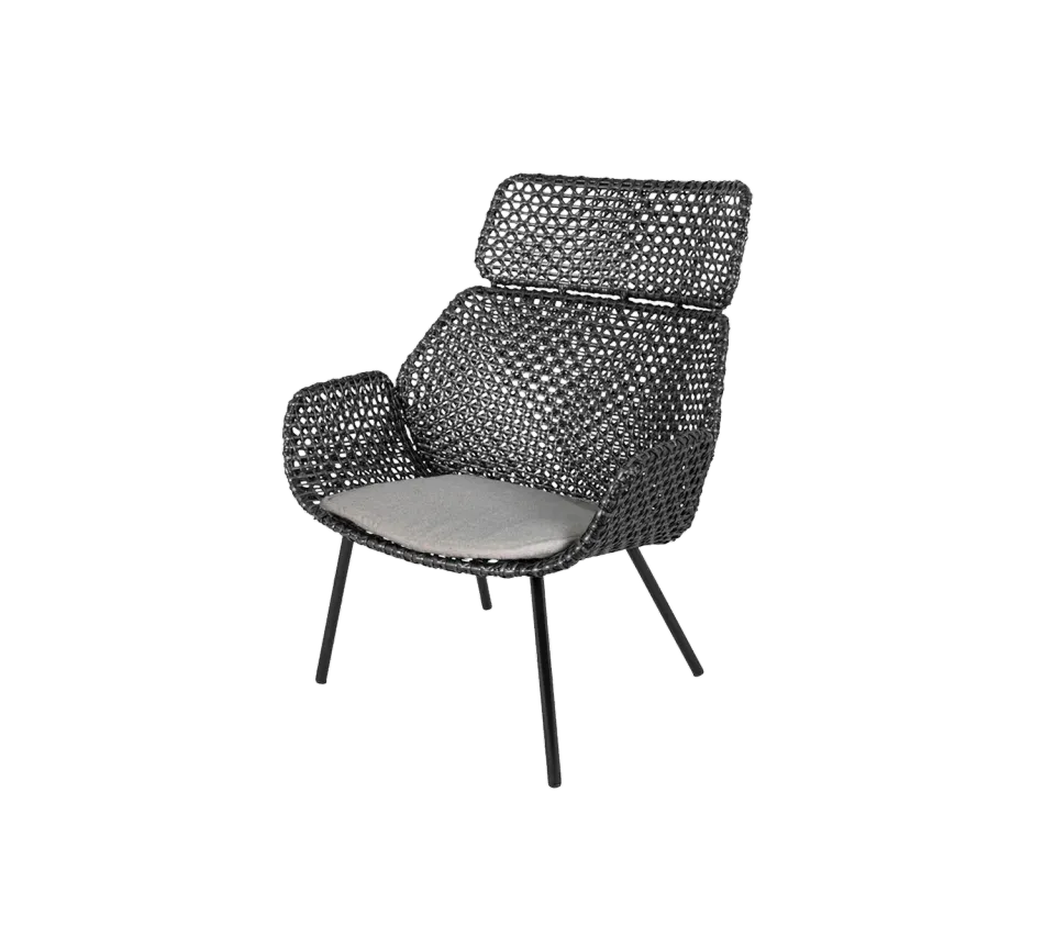 Cane-Line Vibe highback stol Black graphite flet