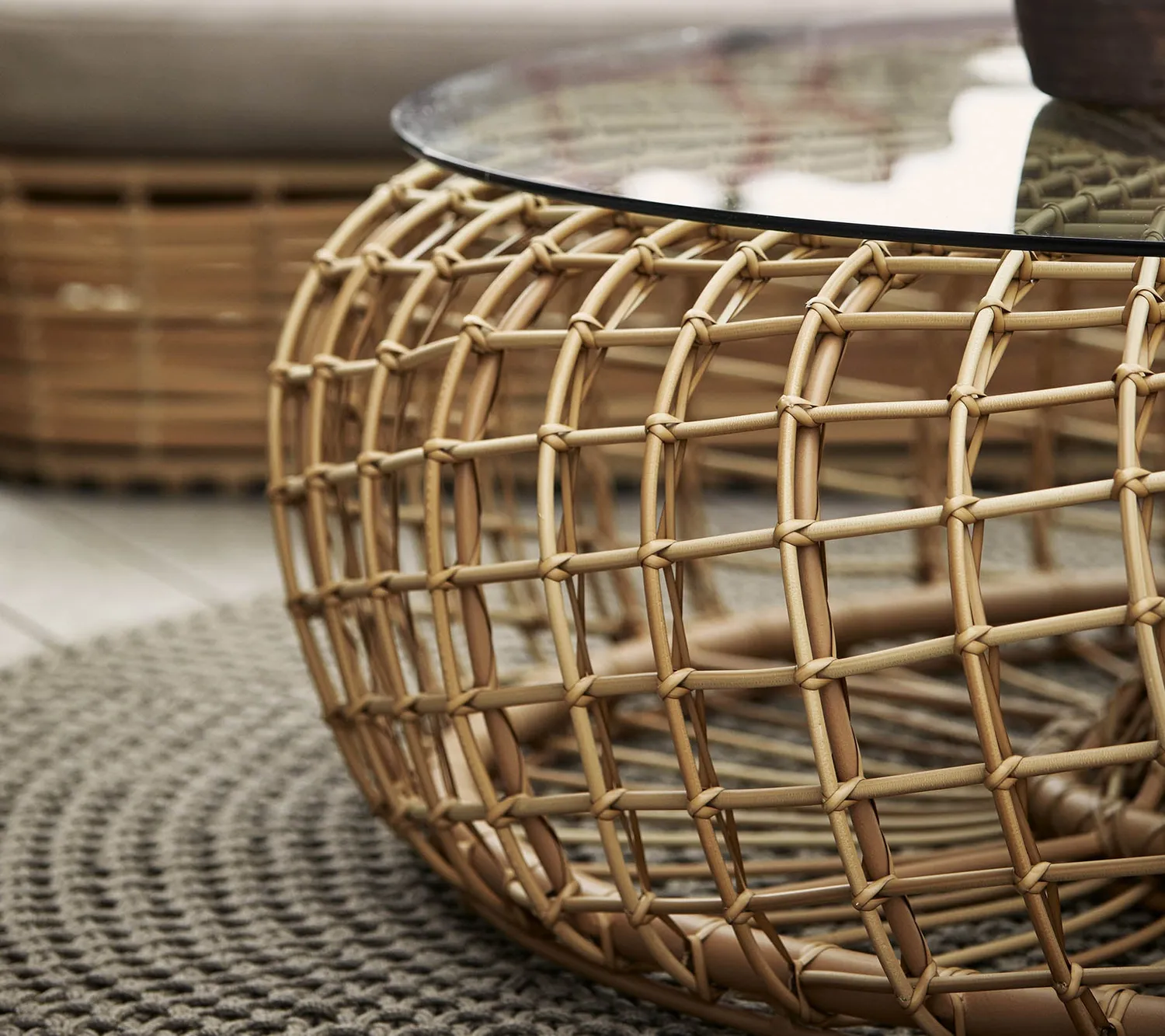 Cane-line Nest stor sofabord natural Weave til uderum