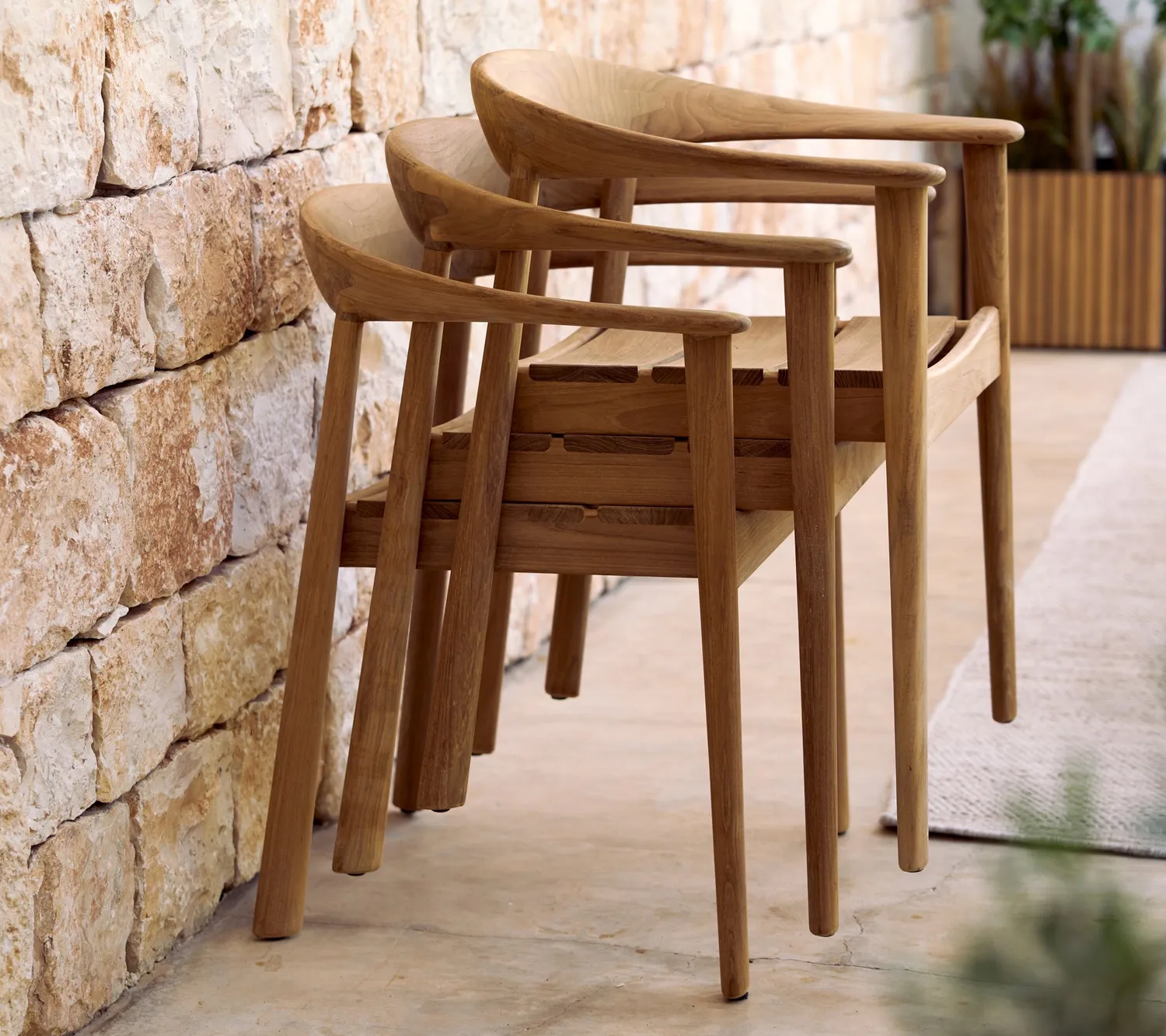 Cane-Line Majestic armstol teak uden hynde